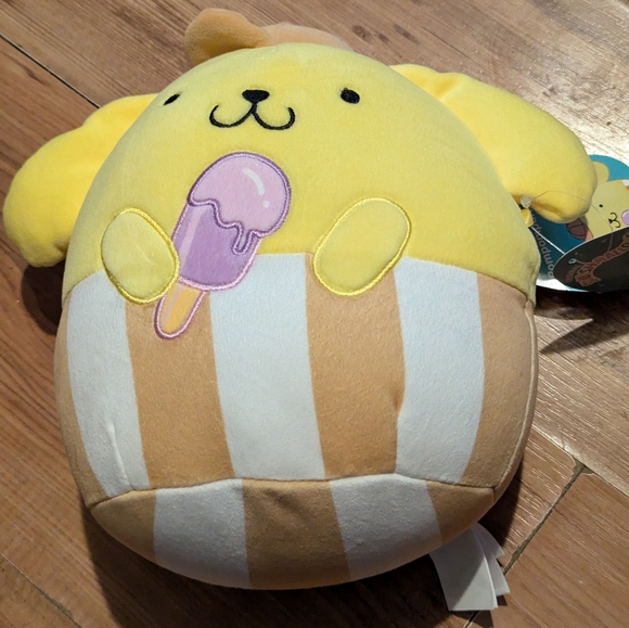 Squishmallows Summer 2024 Sanrio Pompompurin with Ice Cream Cone PLUSH - Picture 1 of 8